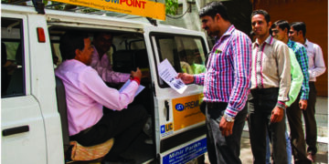 MP Financial launches mobile van service for on-the-spot LIC premium collection in Ahmedabad