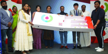Kiruthiga Udhayanidhi unveils country’s 1st contactless self-blood testing kit manufactured by Optimists
