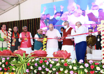Amit Shah lays foundation stone of Umiya Mata Temple in Ahmedabad