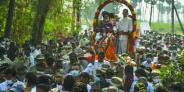 Rustic beauty comes alive: CJI NV Ramana takes bullock cart ride during a visit to native village in AP