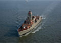 Stealth destroyer Mormugao sails for maiden sea trials on Goa Liberation Day