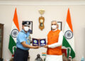 SWAC Air Officer Commanding-in-Chief Air Marshal Vikram Singh calls on Gujarat Governor