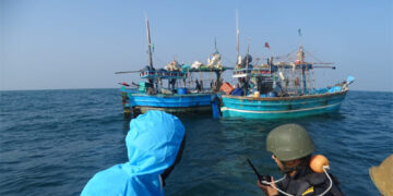 Indian Coast Guard Ship Arinjay intercepts 2 Pakistani boats with 18 crew off Okha coast