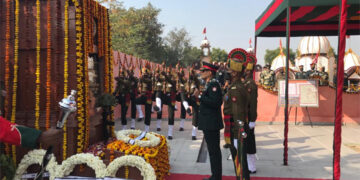 Swarnim Jayanti: Army holds wreath laying ceremony to salute fallen heroes at Nagi War Memorial