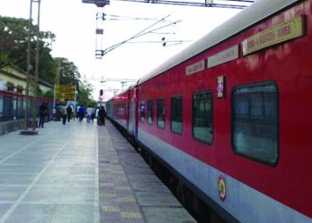 Mumbai-Delhi Rajdhani Express hits cement pillar placed on track in suspected derailment bid near Valsad