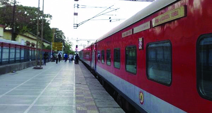 Mumbai-Delhi Rajdhani Express hits cement pillar placed on track in suspected derailment bid near Valsad