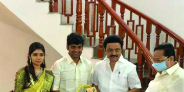 Tamil Nadu CM Stalin greets ‘8 Thottakkal’ Hero Vetri on his wedding
