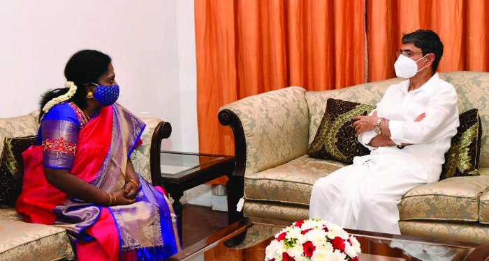 Pondy Lt Guv Tamilisai Soundararajan meets TN Governor in Chennai