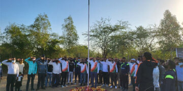 Heritage Infraspace MD Gagan Goswami unfurls national flag on 73rd R-Day