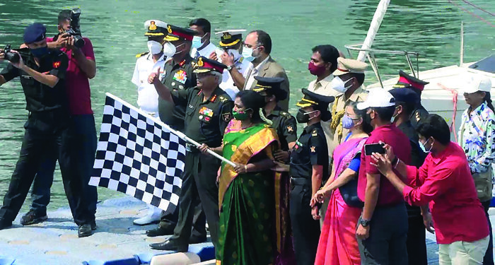 Telangana Guv flags off first ever All Woman Officers Offshore Sailing Expedition of Army
