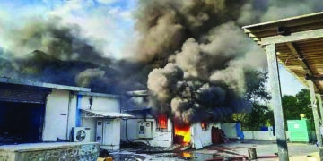 5 suffer from smoke inhalation after fire in lab near hospital in Junagadh