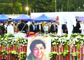 PM Modi pays last respects to veteran singer Lata Mangeshkar in Mumbai’s Shivaji Park