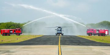INS Parundu, Indian Naval Air Station, formally inducts 2 indigenously built Advanced Light Helicopters 