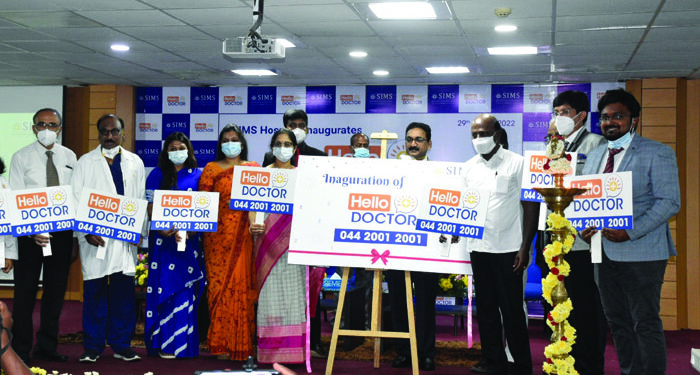 Ma Subramanian launches ‘Hello Doctor – 2001 2001’ at SIMS Hospital for home healthcare