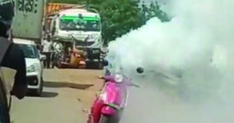 Shocking!: Another electric scooter catches fire in Chennai