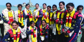 BSF Seema Bhawani Shaurya expedition organized in association with Royal Enfield reaches Kanyakumari