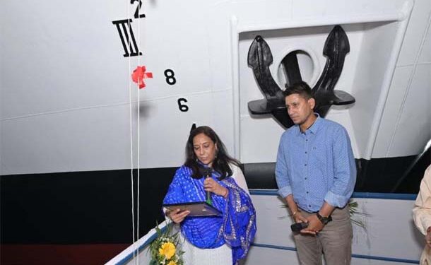 Indian Coast Guard launches auxiliary barge Urja Prabha in Bharuch