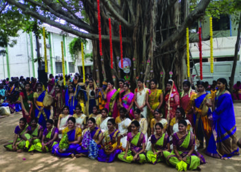 Students of Dr MGR Janaki College celebrate Tamil & Malayalam New Years with pomp & gaiety