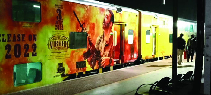 In Pics: Trains branded with Kamal Haasan's upcoming film 'Vikram' posters  ahead of release