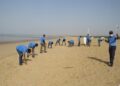 NCC Cadets of Gujarat clean Madhavpur Beach after conclusion of cultural fair under Puneet Sagar Abhiyan