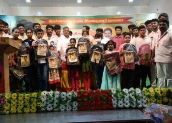Namakkal East Dist Thalapathy Vijay Makkal Iyakkam distributes Rs 3 lakh worth aids