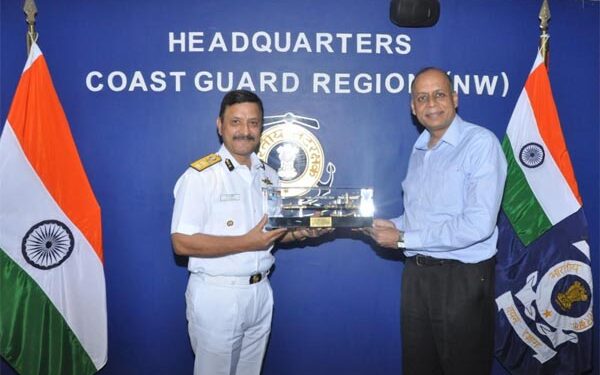 Defence Secretary Dr Ajay Kumar visits ICG Regional HQs (North West) in Gandhinagar