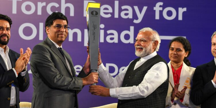 PM launches historic torch relay for 44th Chess Olympiad