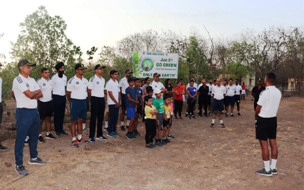 INS Valsura celebrates World Environment Day by planting fruit saplings