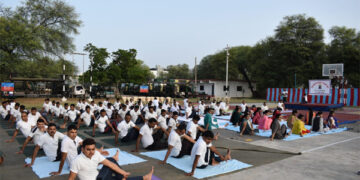Air Defence Brigade celebrates 8th International Yoga Day 2022 at Vadodara Military Station