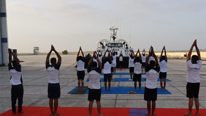 Azadi ka Amrit Mahotsav: Indian Coast Guard celebrates International Day of Yoga across Gujarat