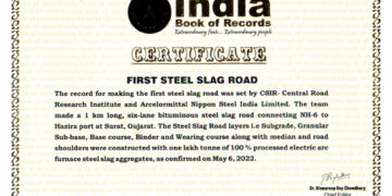 ArcelorMittal Nippon Steel in India Book of Records for country’s first steel slag road