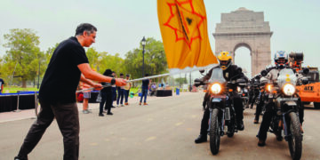 Amid thunderous roaring of over 70 Royal Enfield motorcycles, Himalayan Odyssey returns after 3 years