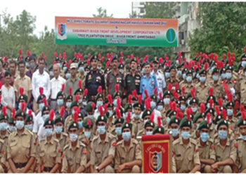 Climate Action: NCC Directorate Gujarat conducts plantation drive at Sabarmati Riverfront in Ahmedabad