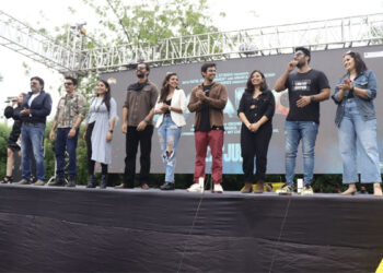 ‘Raado’ hero Yash Soni, leading lady Tarjani Bhadla vroom on Harley Davidson in Ahmedabad