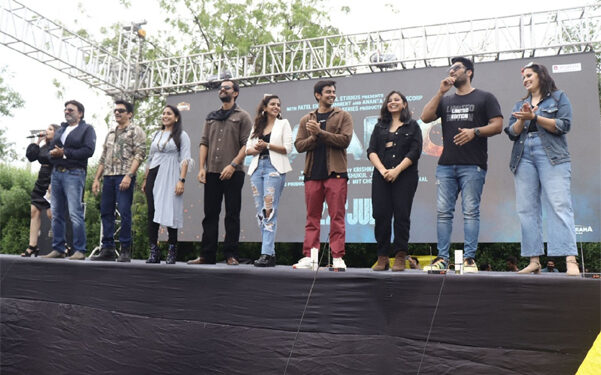 ‘Raado’ hero Yash Soni, leading lady Tarjani Bhadla vroom on Harley Davidson in Ahmedabad