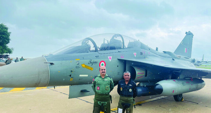 IAF chief VR Chaudhari flies indigenous aircraft in Bengaluru