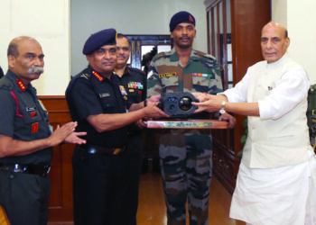 Rajnath Singh hands over indigenous defence systems to Army
