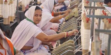 PM Modi spins charkha at Khadi Utsav, dedicates ‘Atal Bridge’ on Sabarmati in Ahmedabad