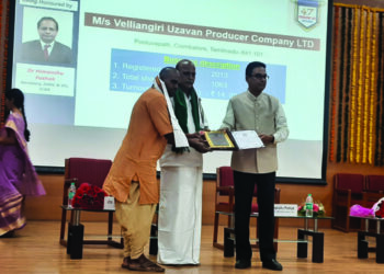 ICAR – NAARM bestows Best Emerging FPO award to Velliangiri Uzhavan