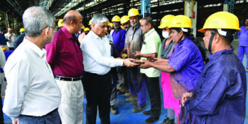 ICF celebrates successful rolling out of 3rd Vande Bharat train by distributing sweets