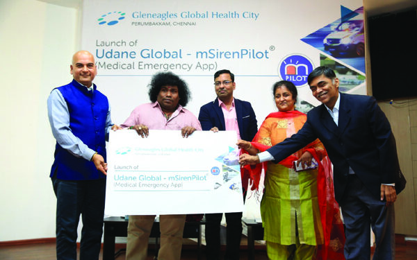 Socio-conscious Yogi Babu launches Gleneagles Global’s ambulance tracking app ‘UDANE Global’