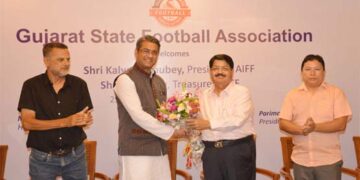 Boost for football: GSFA felicitates newly-elected AIFF president Kalyan Chaubey