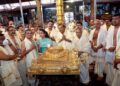 Reliance Industries Chairman Mukesh Ambani offers prayers at Guruvayur Shri Krishna Temple