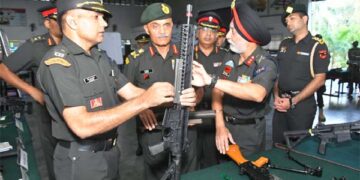 Southern Command GOC-In-Chief pats Electronics & Mech Engg School, Vadodara