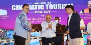 Gujarat CM unveils ‘Cinematic Tourism Policy’; Ajay Devgn signs MoU for film infra
