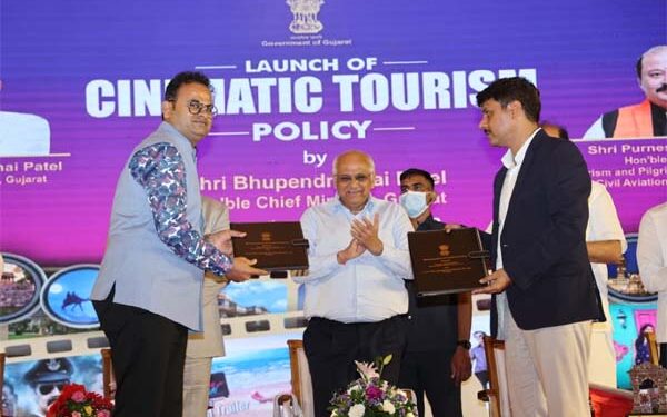 Gujarat CM unveils ‘Cinematic Tourism Policy’; Ajay Devgn signs MoU for film infra