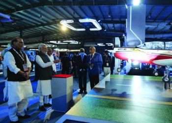 PM unveils indigenous trainer aircraft HTT-40, designed & developed by HAL