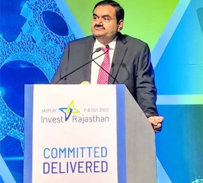 Gautam Adani announces investment worth Rs 65K cr in Rajasthan over next 5 to 7 years