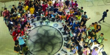 IITGN Foundation Programme: 288 B.Tech freshers formed a 7.3 square metre string
