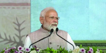 PM lays foundation stone, dedicates to nation projects worth around Rs. 860 cr in Jambughoda
